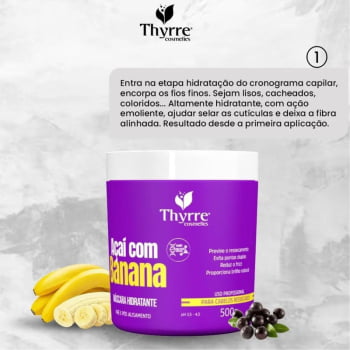 Mascara Hidratante Açai com Banana Thyrre 500g