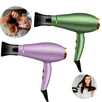 Secador  Cabelo Modelador Difusor De Calor Secagem Verde110v