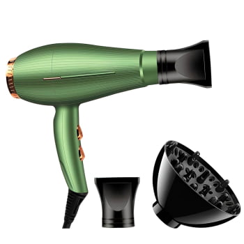 Secador  Cabelo Modelador Difusor De Calor Secagem Verde110v