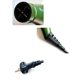 Secador  Cabelo Modelador Difusor De Calor Secagem Verde110v