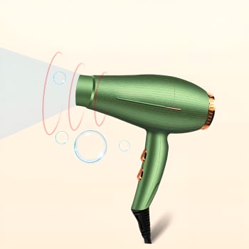 Secador  Cabelo Modelador Difusor De Calor Secagem Verde110v