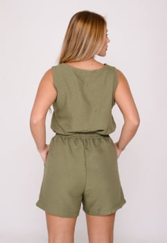 Conjunto Feminimo Blusa E Shorts 7958 Army Green