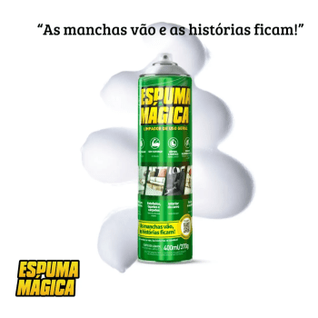 Aerosol Espuma Mágica - Limpa E Tira Manchas - 400 Ml