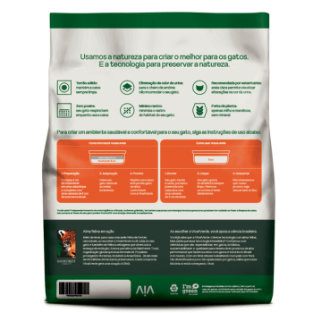 Areia Higienica Viva Verde Grãos Grossos 10kg