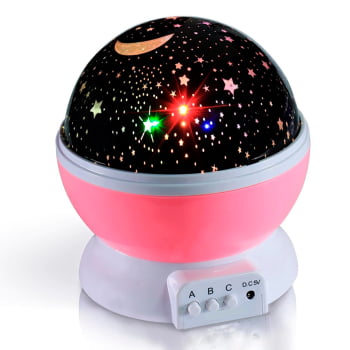 Luminaria Projetor Estrela 360 Galaxy Star Master Cor:rosa