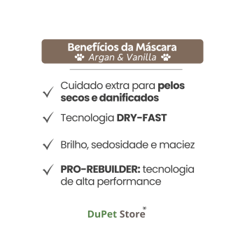 Mascara Para Hidratação Professional Groomer - 500ml (argan & Vanilla)
