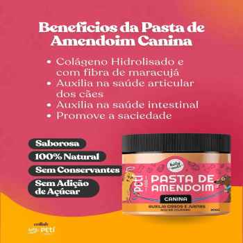 Pasta De Amendoim Canina Pote 300 G Peti Dog