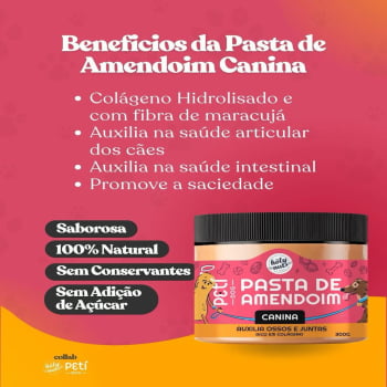 Pasta De Amendoim Canina Pote 300 G Peti Dog
