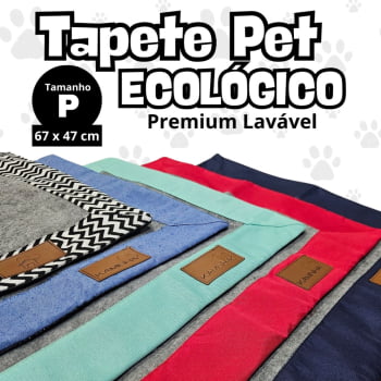 Tapete Higiênico Lavável Premium Ecológico para Pet - Tamanho P 67 x 47cm - Base Impermeável