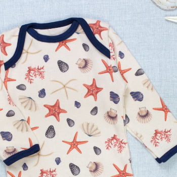 Body Baby Conchas Realistic - Perfeito Para O Enxoval