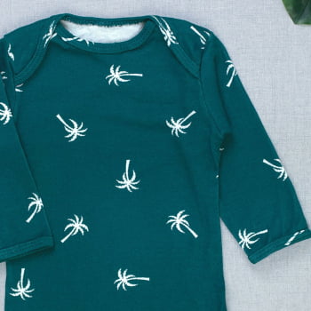 Body Bebê Estampado Coqueiros Ideal Para O Enxoval Perfeito