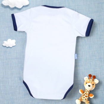 Body Bebê Manga Curta Estampa Girafinha Ideal Para Menino