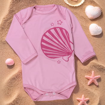 Body Com Filtro Solar Uv50+ Bebê - Ideal Para Praia E Sol