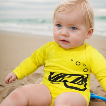 Body Com Filtro Solar Uv50+ Bebê - Ideal Para Praia E Sol
