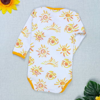 Body Estampado Sol Em Aquarela - Toque Suave E Charmoso