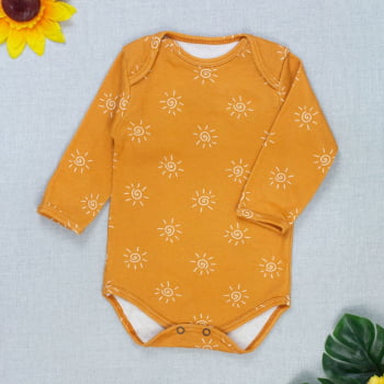Body Estampado Sol Minimalista - Algodão Macio E Atemporal