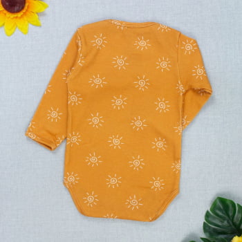 Body Estampado Sol Minimalista - Algodão Macio E Atemporal