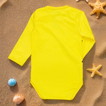 Body Longo Uv50+ Amarelo – Ideal Para Praia E Piscina