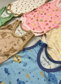 Body Regata Em Malha Fresquinha Para Bebês Até 12 Meses