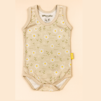 Body Regata Em Malha Fresquinha Para Bebês Até 12 Meses