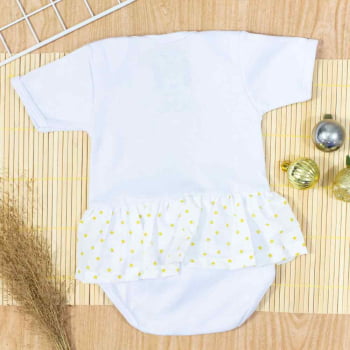 Body Saia Curto Ano Novo Diva Para Bebê Até 12 Meses
