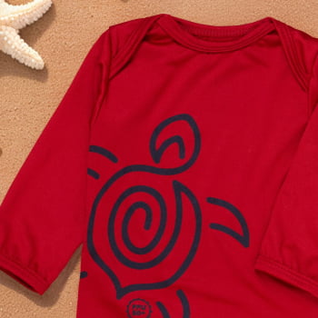 Body Uv50+ Vermelho Era Uma Vez Para Bebês Até 1 Ano