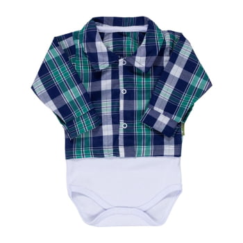 Body Xadrez Para Bebês De Até 12 Meses - Estilo Junino
