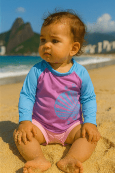 Camiseta Infantil Proteção Uv50+ De 01 Até 03 Anos