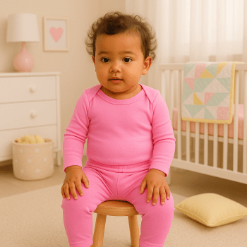 Conjunto Básico Body E Calça 100% Algodão Para Uso Diário Do Bebê