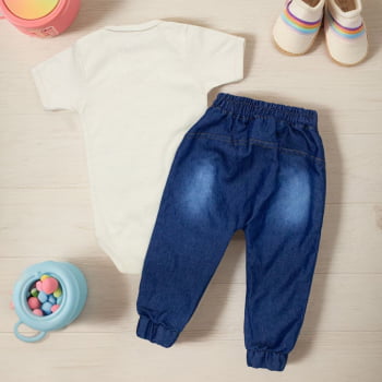Conjunto Body Curto Com Calça Jogger Arco-íris Boho