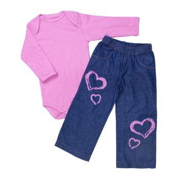Conjunto Infantil Fashionista Body E Calça Wide