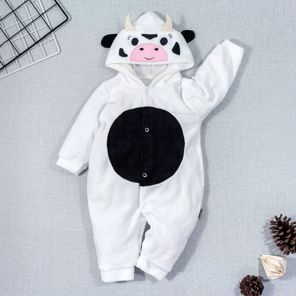 Conjunto Macacão Em Plush 3d E Pantufa Lúdica Para Bebê Menina