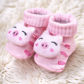 Conjunto Macacão Em Plush 3d E Pantufa Lúdica Para Bebê Menina