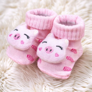 Conjunto Macacão Temático Porquinha Plush Capuz E Pantufa 3d Interativo
