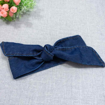 Conjunto Para Bebê Body E Calça Jeans Com Faixinha Branco
