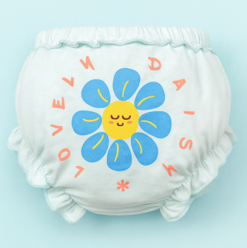 Kit 4 Calcinhas Tapa Fralda Em Algodão Com Estampas Animadas