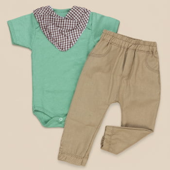 Look Completo Body, Calça E Bandana Estilo E Conforto Para O Bebê