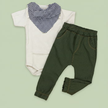 Look Completo Body, Calça E Bandana Estilo E Conforto Para O Bebê