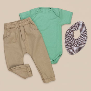 Look Completo Body, Calça E Bandana Estilo E Conforto Para O Bebê