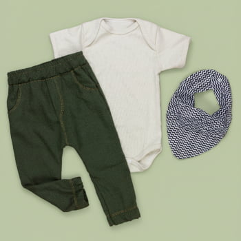 Look Completo Body, Calça E Bandana Estilo E Conforto Para O Bebê