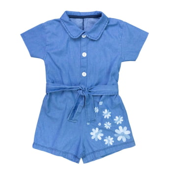Macacão Jeans Infantil Com Faixa - Conforto E Estilo