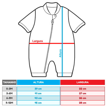 Macacão Romper Para Bebê Em Algodão Com Zíper