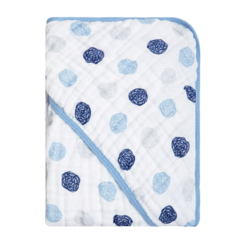 Toalha Forrada Capuz Para Bebê 100% Algodão Super Macia