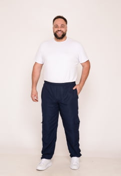 Calça Masculina Big Nylon Azul Marinho 7788