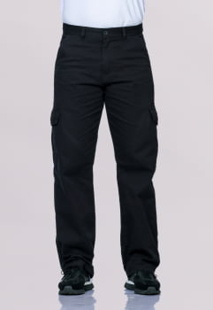 Calça Masculina Cargo Em  Sarja 7888 Preto