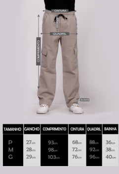 Calça Masculina Cargo Juvenil Caramelo