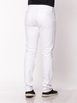 Calça masculina em Sarja 7894 Branca