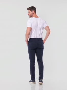 Calça Masculina em Sarja 7898 Azul Marinho