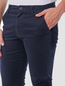 Calça Masculina em Sarja 7898 Azul Marinho