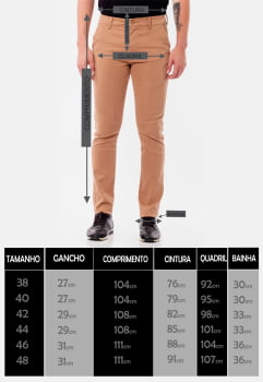 Calça Masculina em Sarja 7898 Azul Marinho
